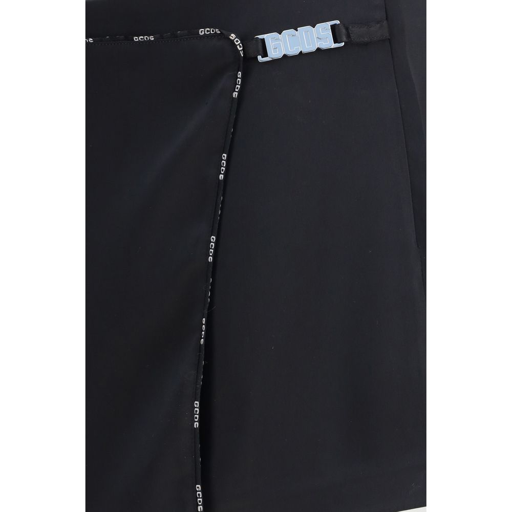GCDS Black Polyester Short And Mini Shorts | Regal Royce