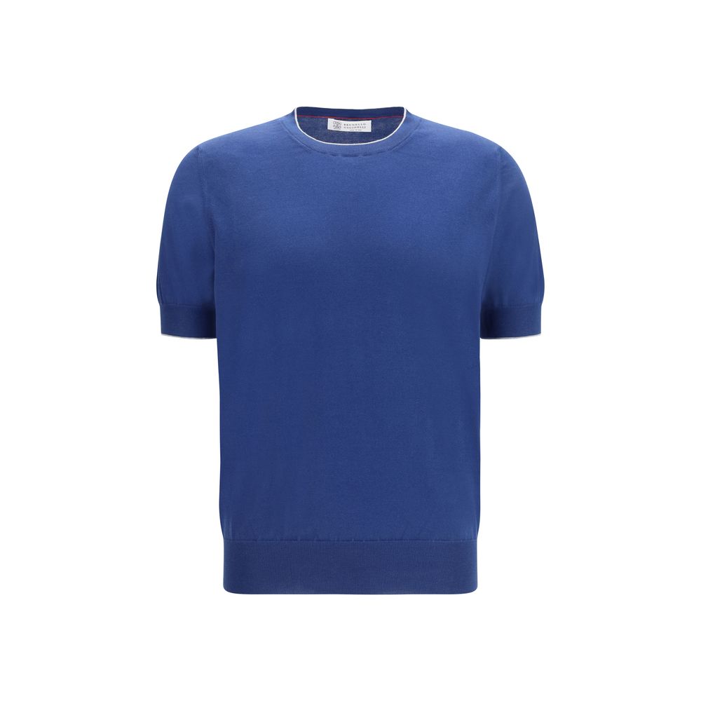Brunello Cucinelli Blue Cotton T-Shirt | Regal Royce