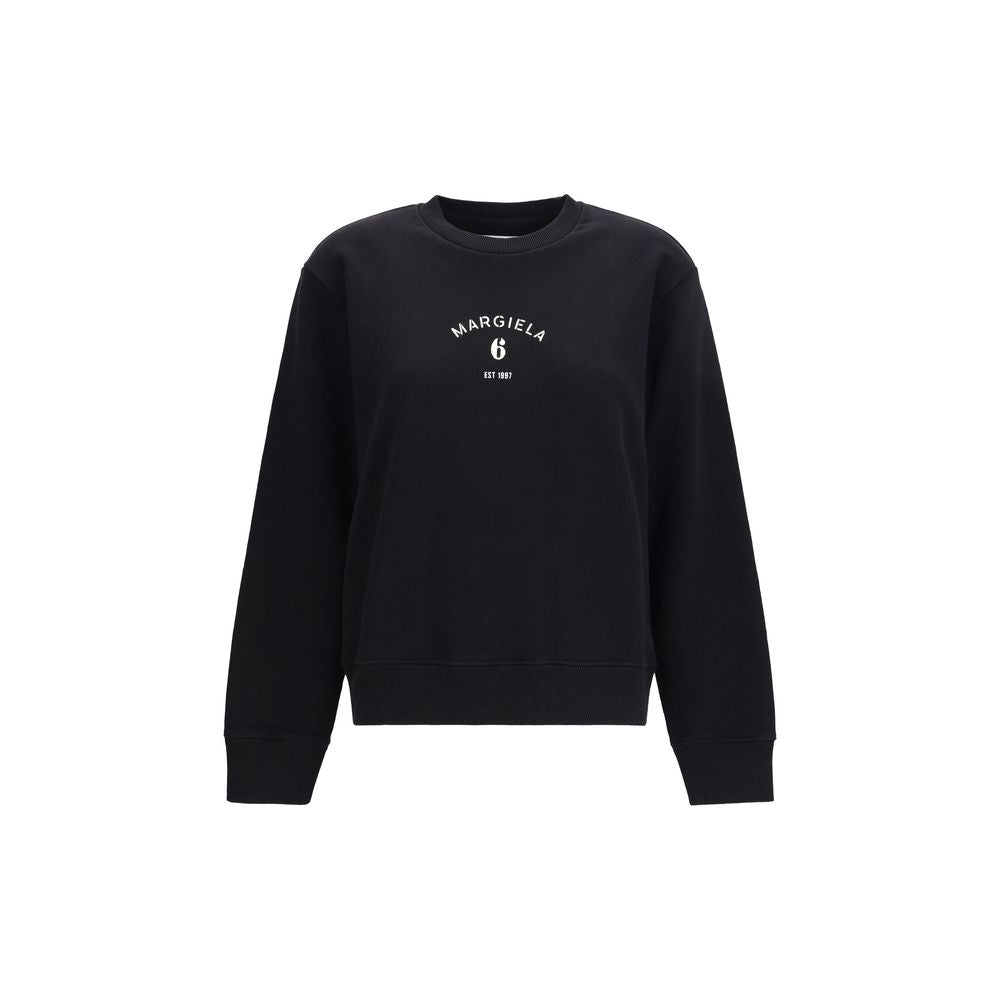MM6 Black Cotton Sweatshirt | Regal Royce