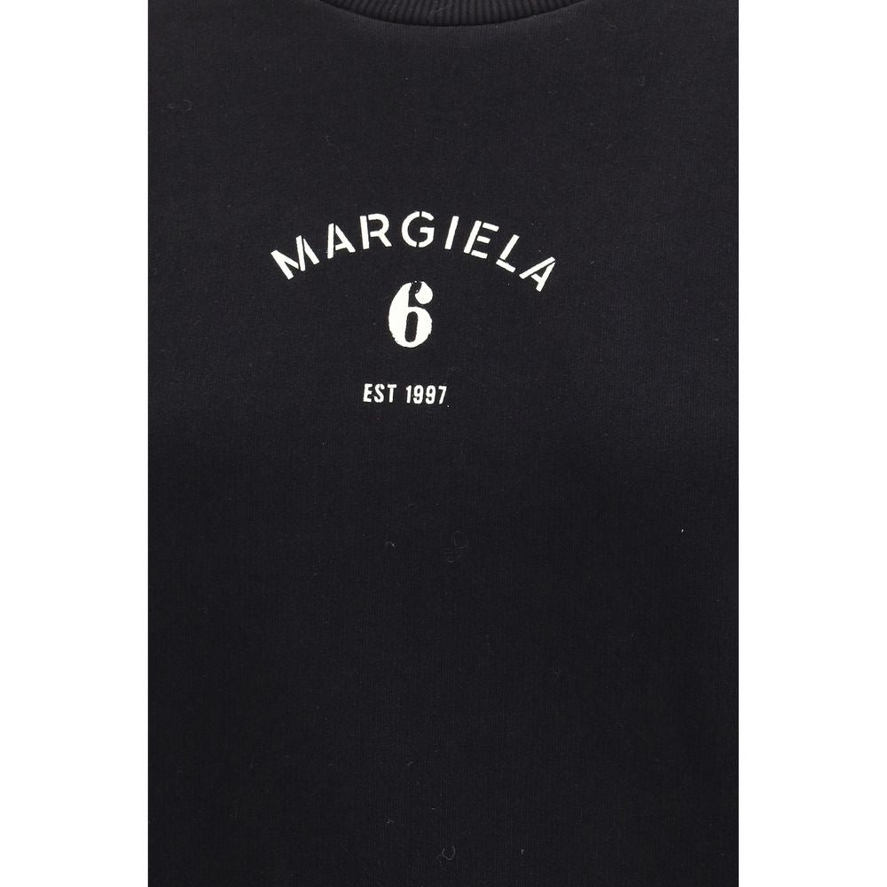 MM6 Black Cotton Sweatshirt | Regal Royce