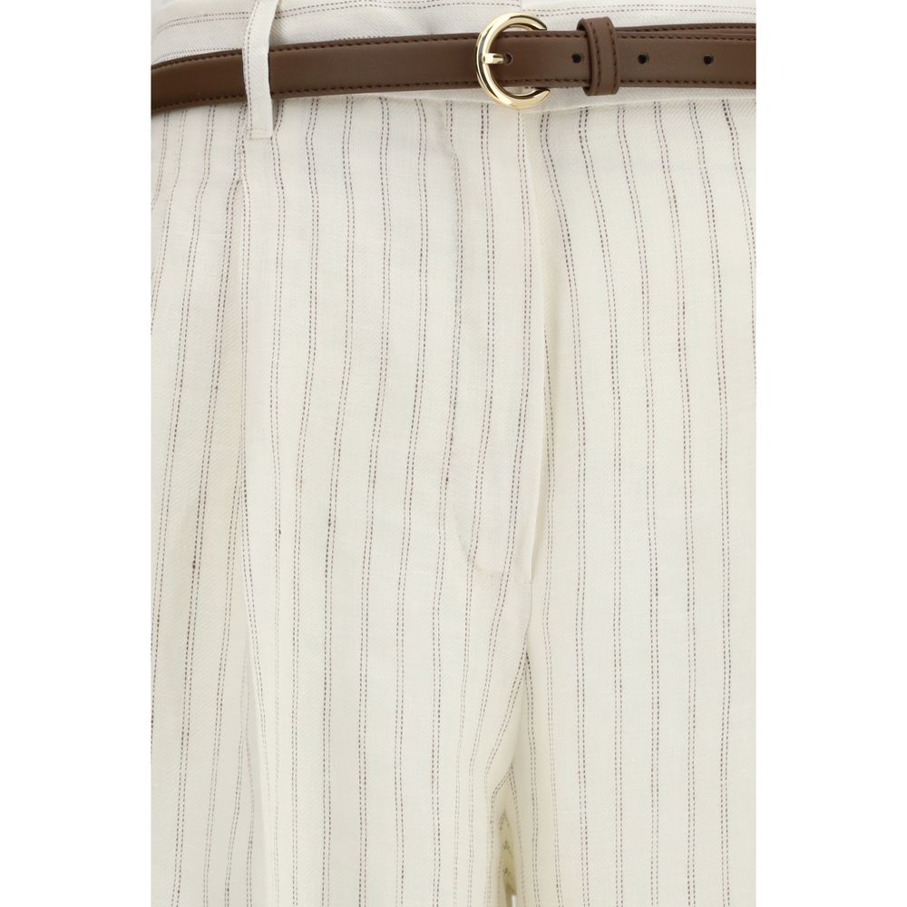 Max Mara Beige Linen Casual Pants | Regal Royce
