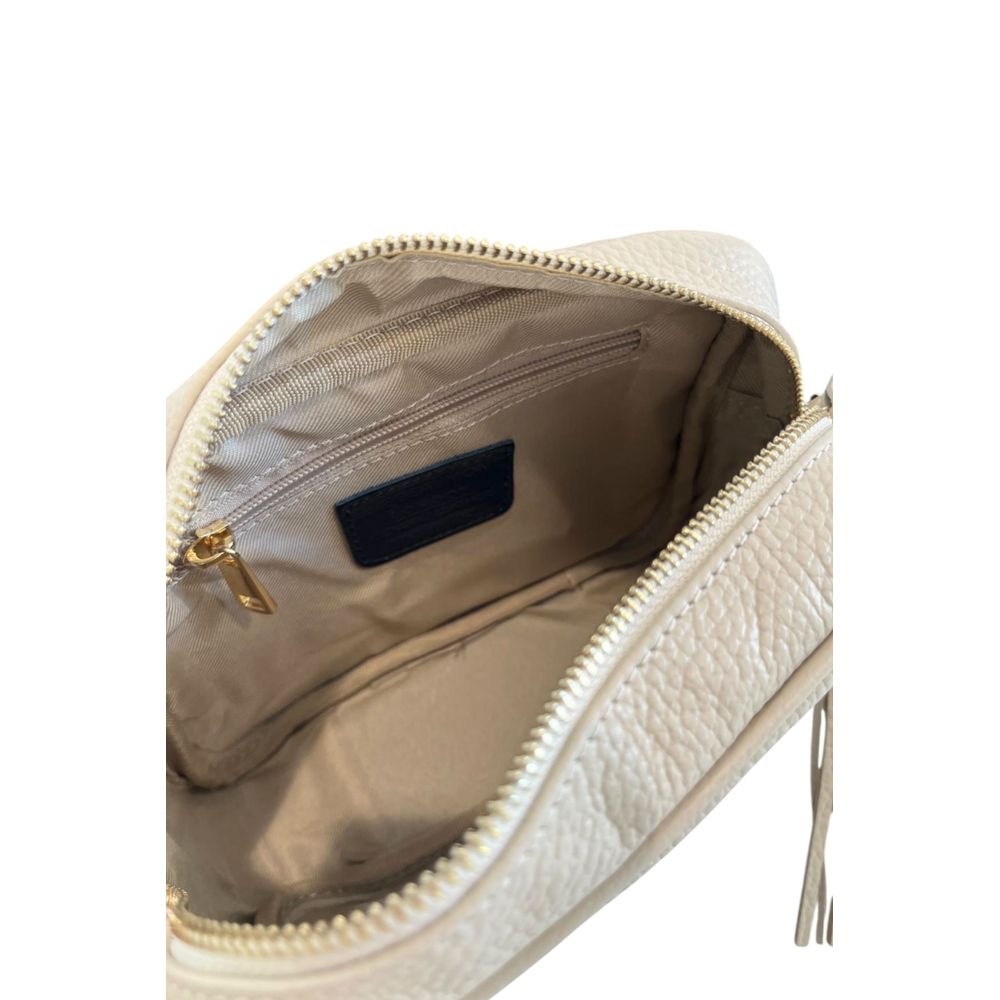 Baldinini Trend Beige Cowhide Leather Women Crossbody Bag | Regal Royce