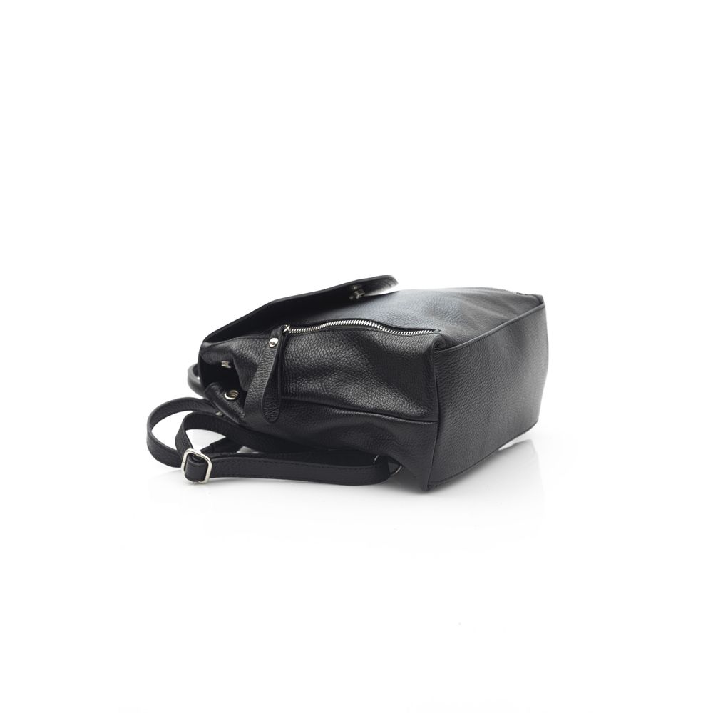 Baldinini Trend Black Leather Women Backpack | Regal Royce