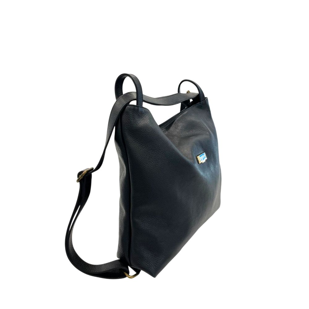 Baldinini Trend Black Leather Women Backpack | Regal Royce