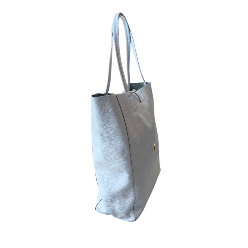 Baldinini Trend Blue Cowhide Clutch Bag