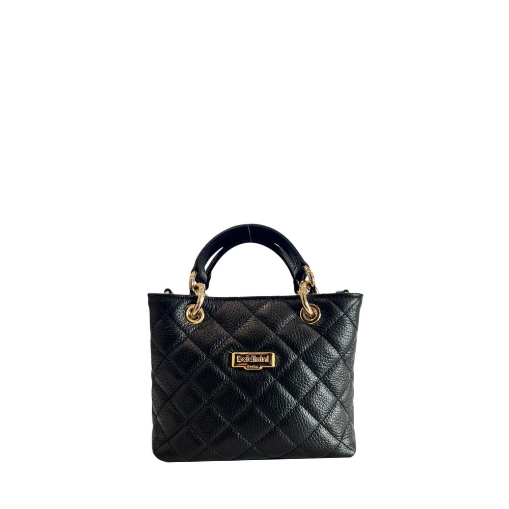 Baldinini Trend Black Leather Women Handbag | Regal Royce