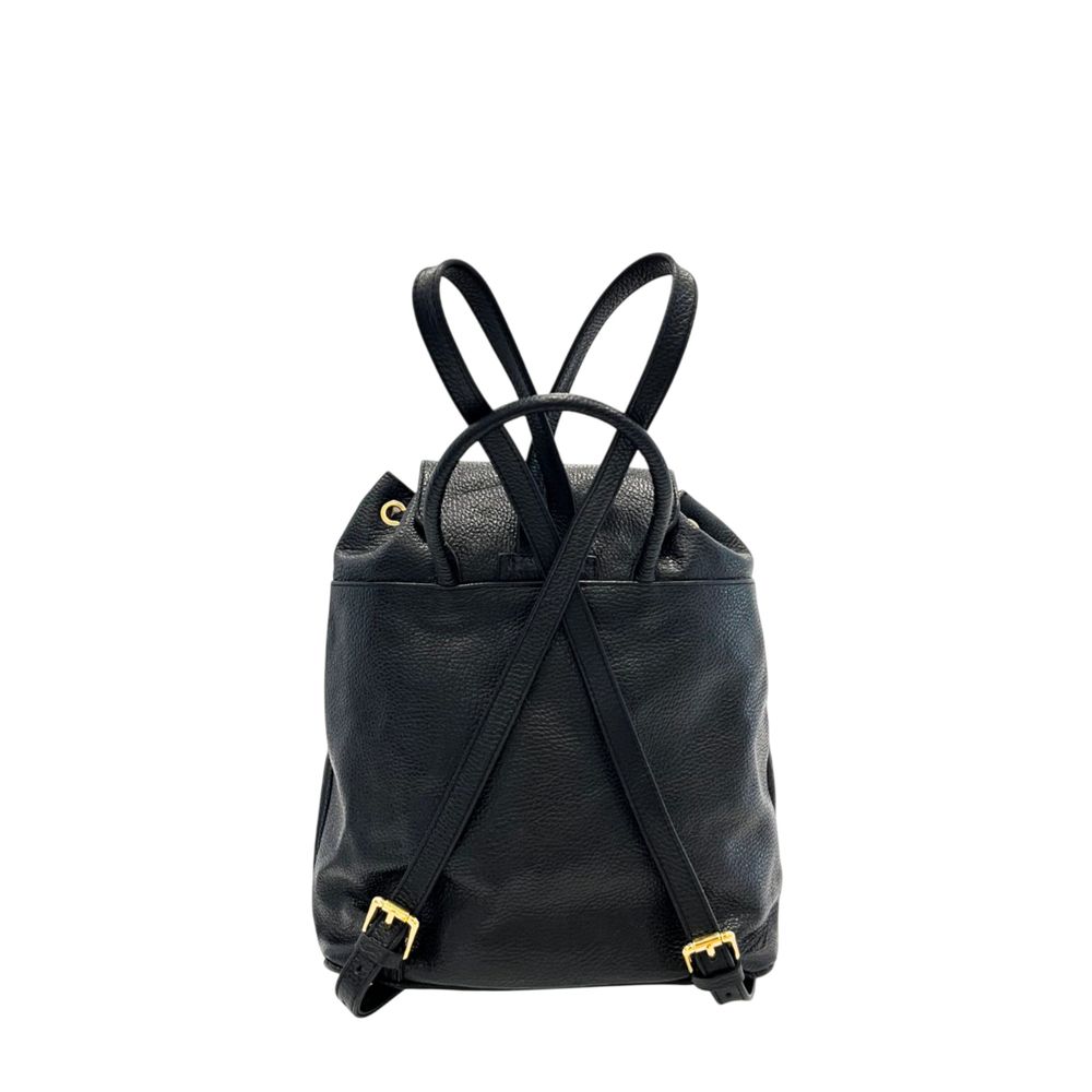 Baldinini Trend Black Leather Women Backpack | Regal Royce