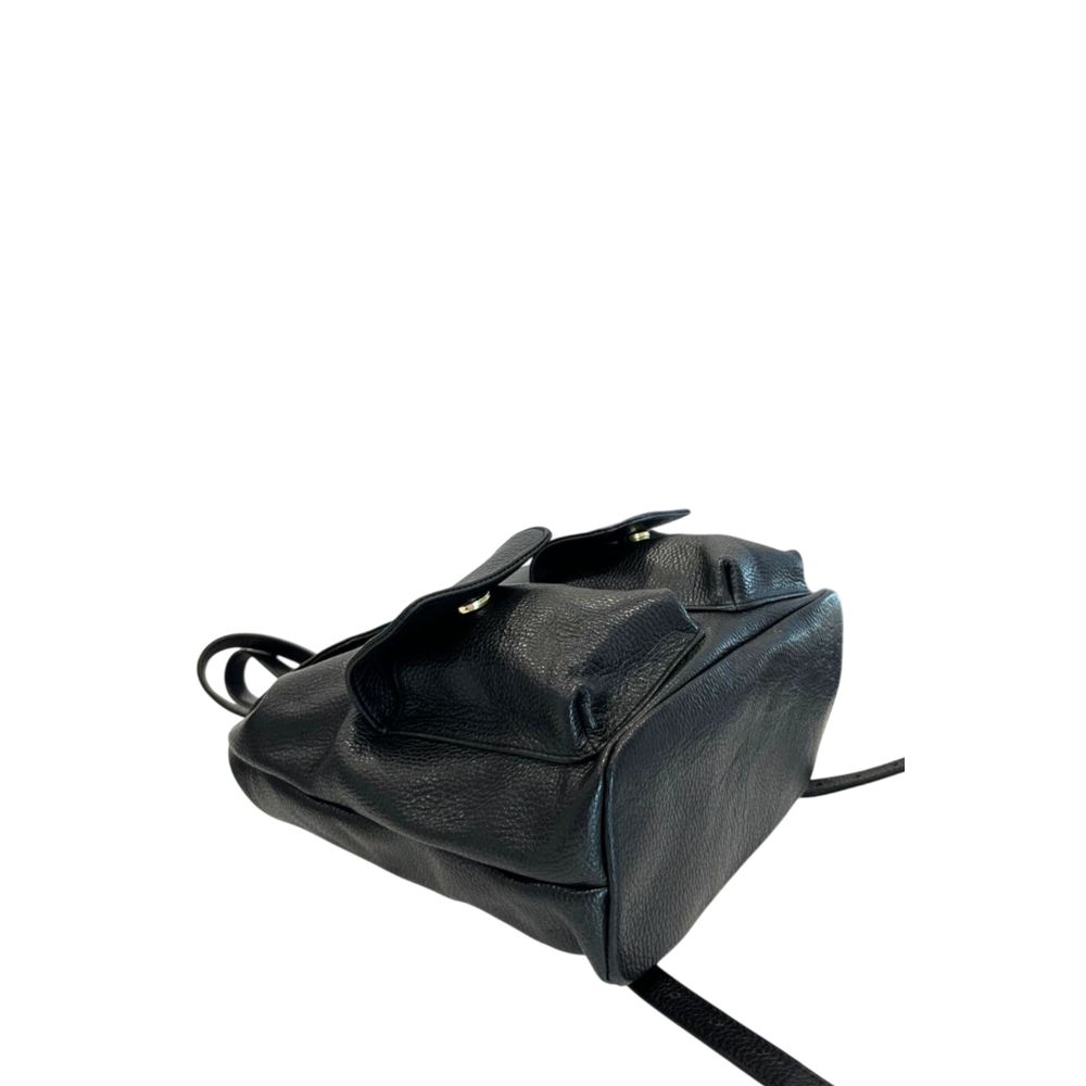 Baldinini Trend Black Leather Women Backpack | Regal Royce