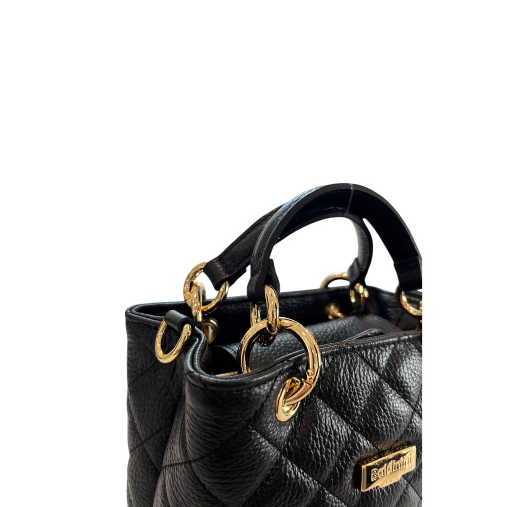 Baldinini Trend Black Leather Women Handbag | Regal Royce