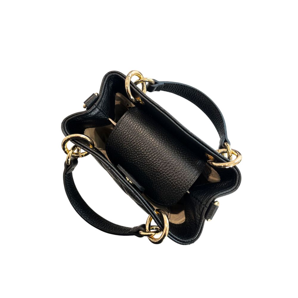 Baldinini Trend Black Leather Women Handbag | Regal Royce
