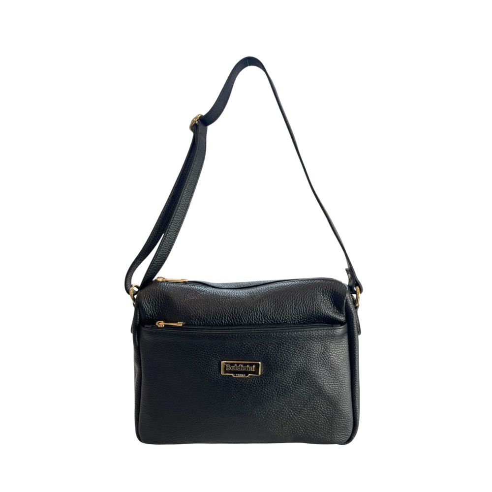 Baldinini Trend Black Leather Women Crossbody Bag | Regal Royce
