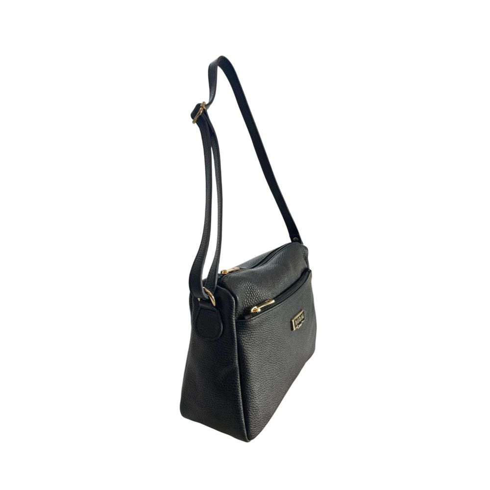 Baldinini Trend Black Leather Women Crossbody Bag | Regal Royce