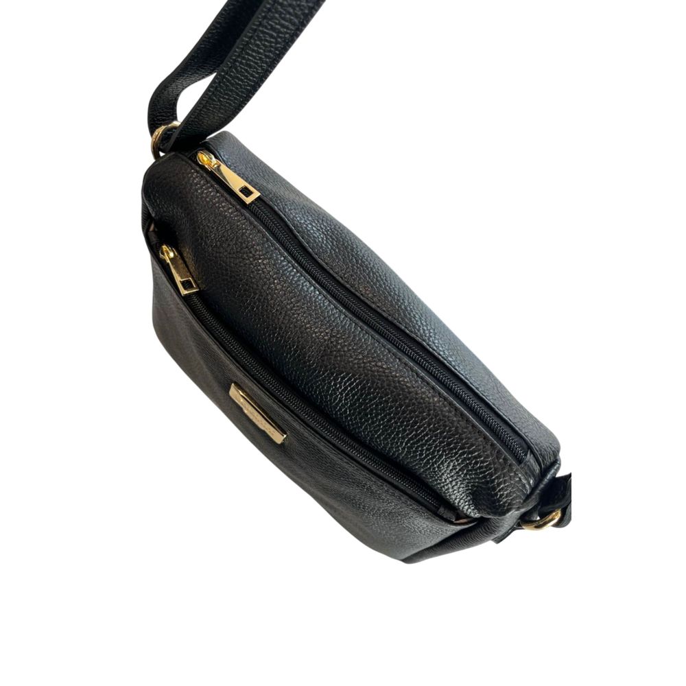 Baldinini Trend Black Leather Women Crossbody Bag | Regal Royce