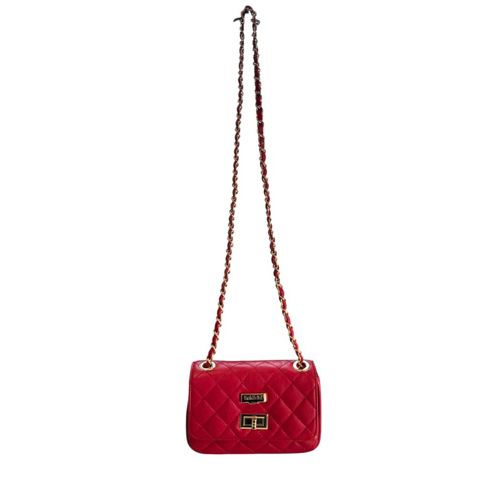 Baldinini Trend Red Leather Women Crossbody Bag | Regal Royce
