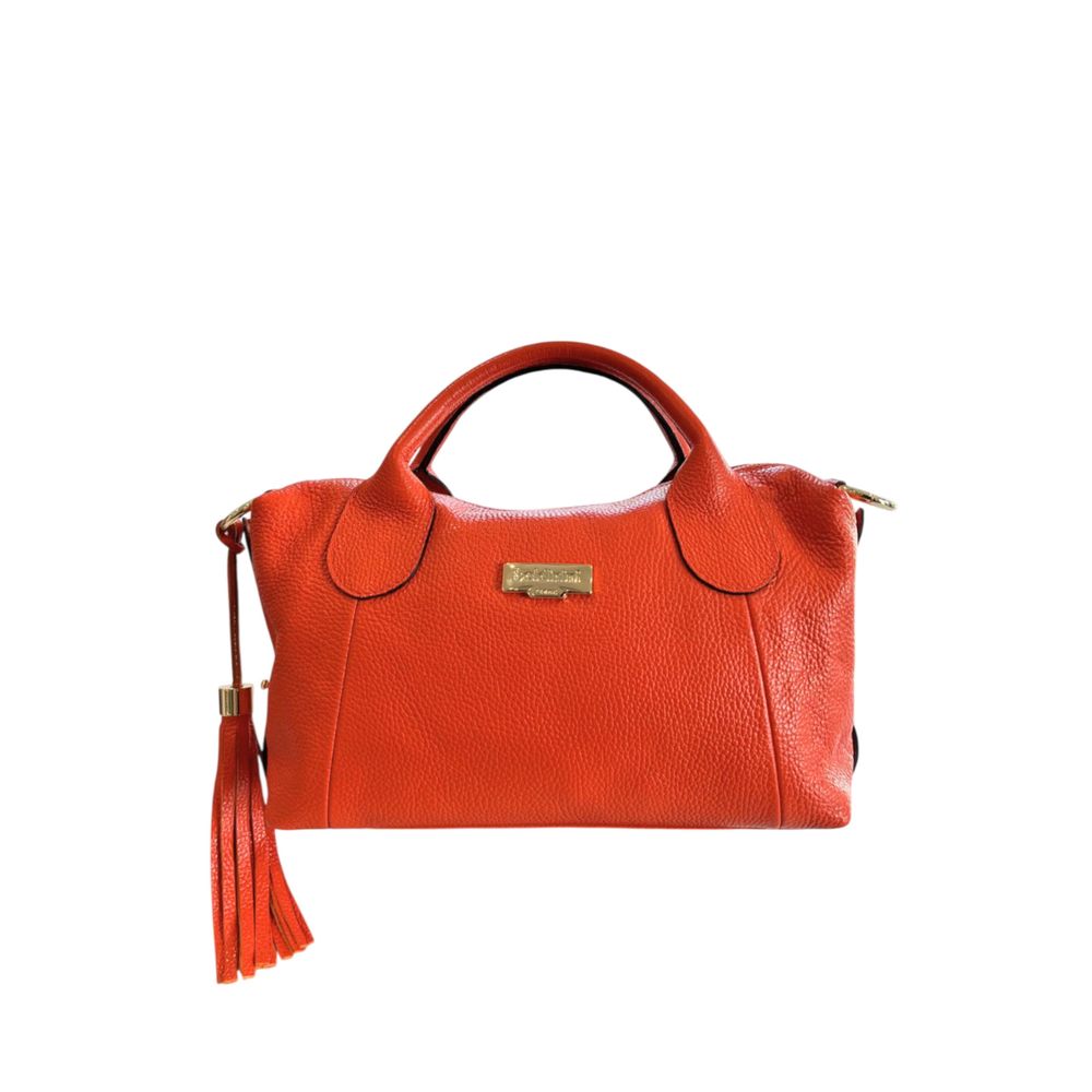 Baldinini Trend Orange Leather Women Handbag | Regal Royce