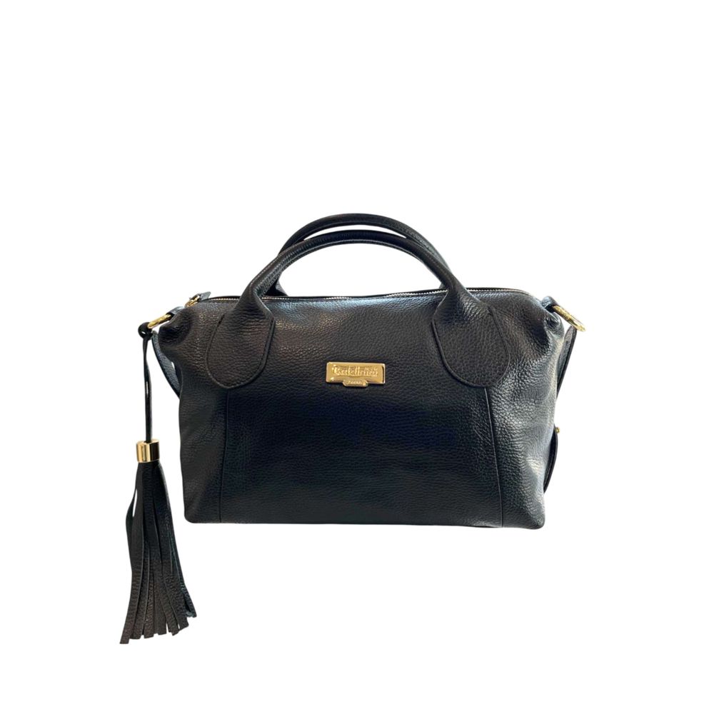 Baldinini Trend Black Leather Women Handbag | Regal Royce