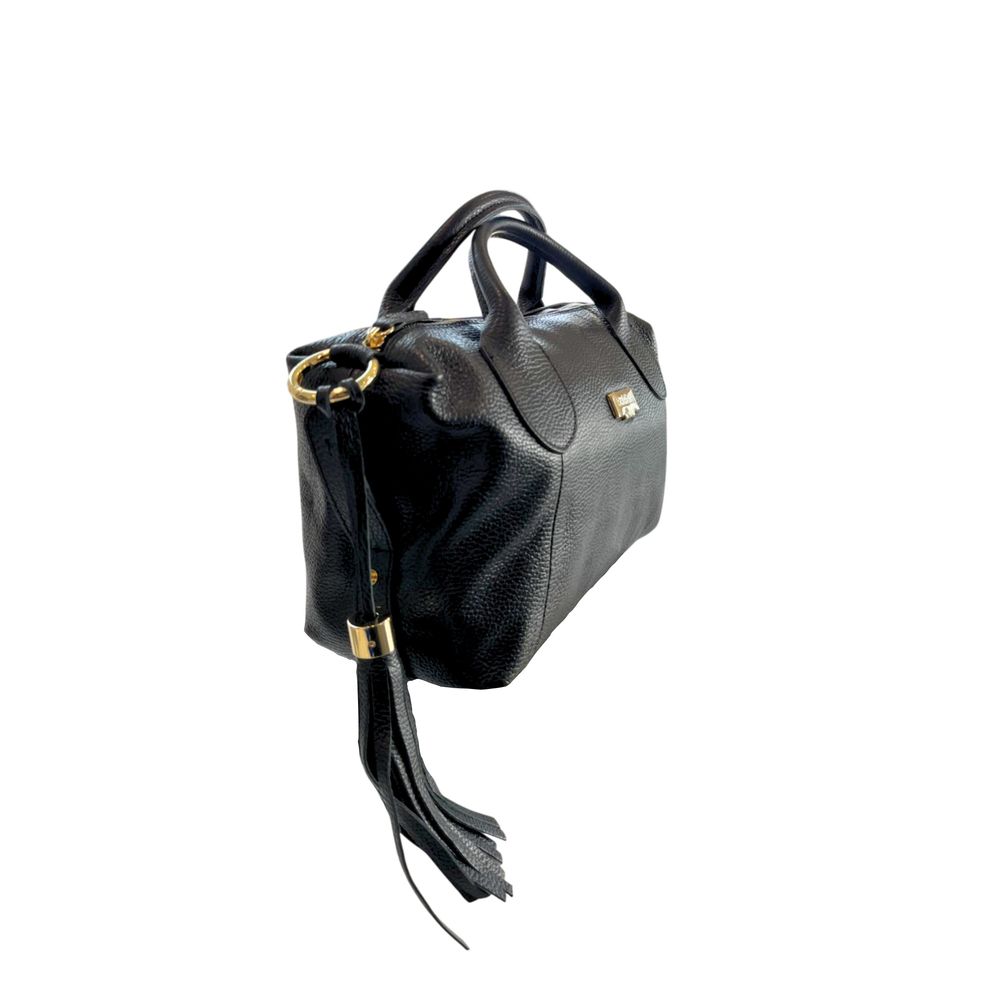 Baldinini Trend Black Leather Women Handbag | Regal Royce