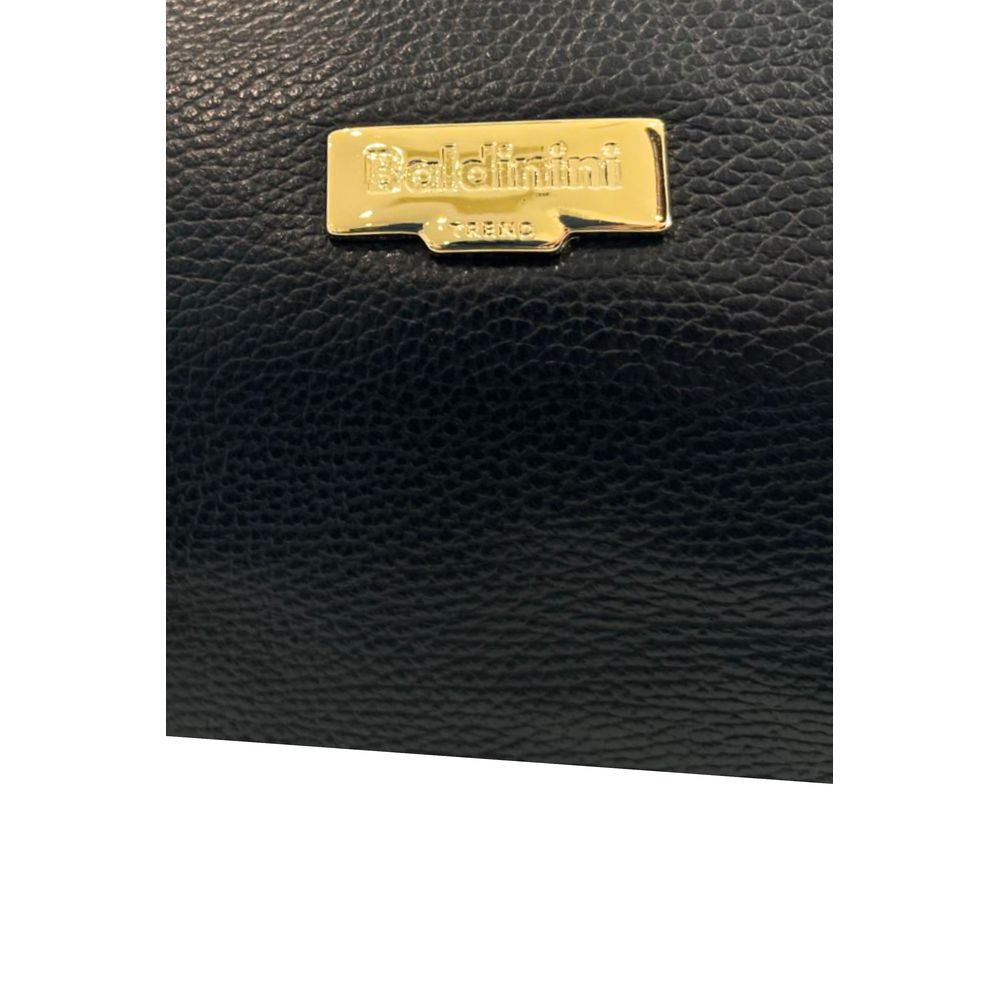 Baldinini Trend Black Leather Women Handbag | Regal Royce