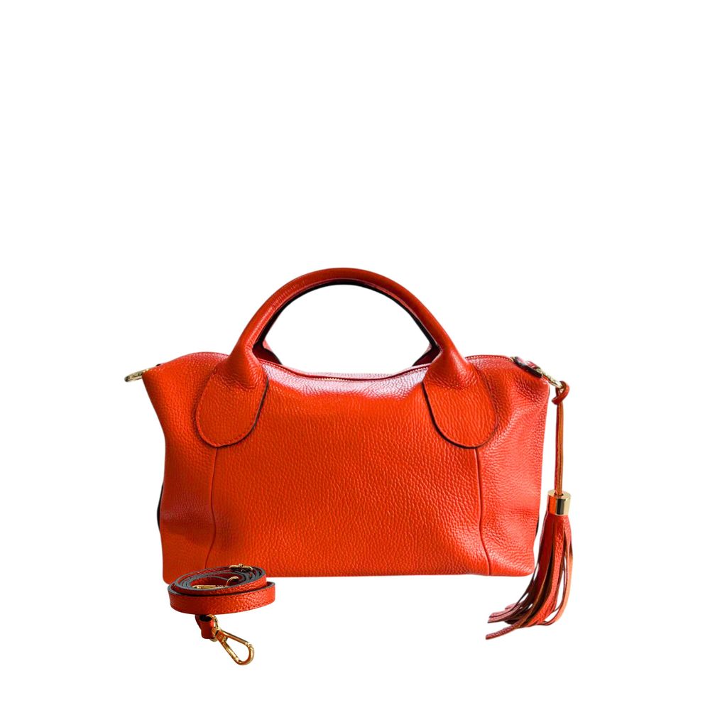 Baldinini Trend Orange Leather Women Handbag | Regal Royce