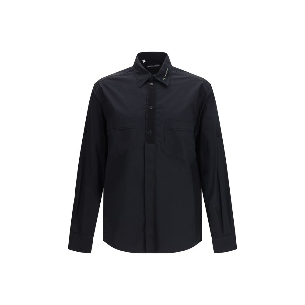 Dolce & Gabbana Black Cotton Dress Shirt | Regal Royce