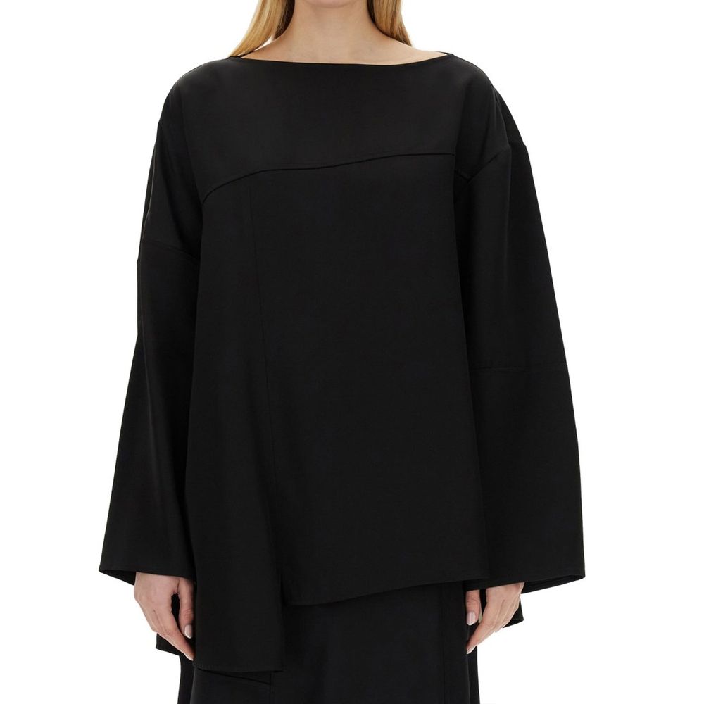 Jil Sander Black Silk Blouse | Regal Royce