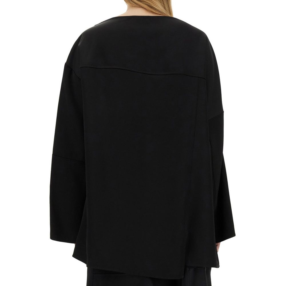 Jil Sander Black Silk Blouse | Regal Royce