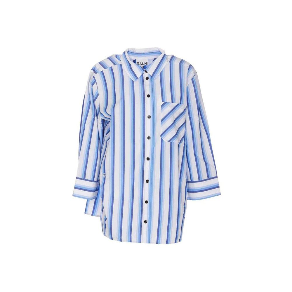 Ganni Blue Cotton Shirt | Regal Royce