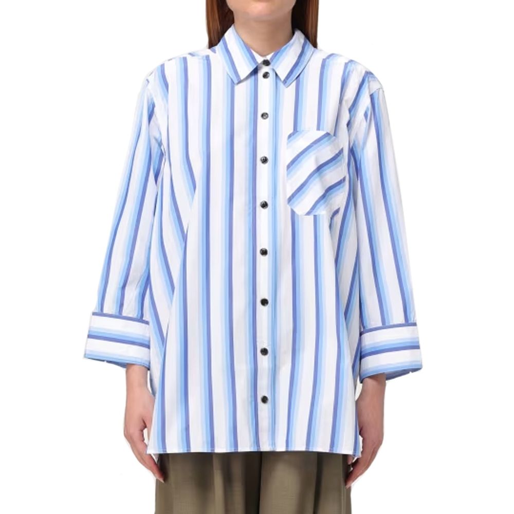 Ganni Blue Cotton Shirt | Regal Royce