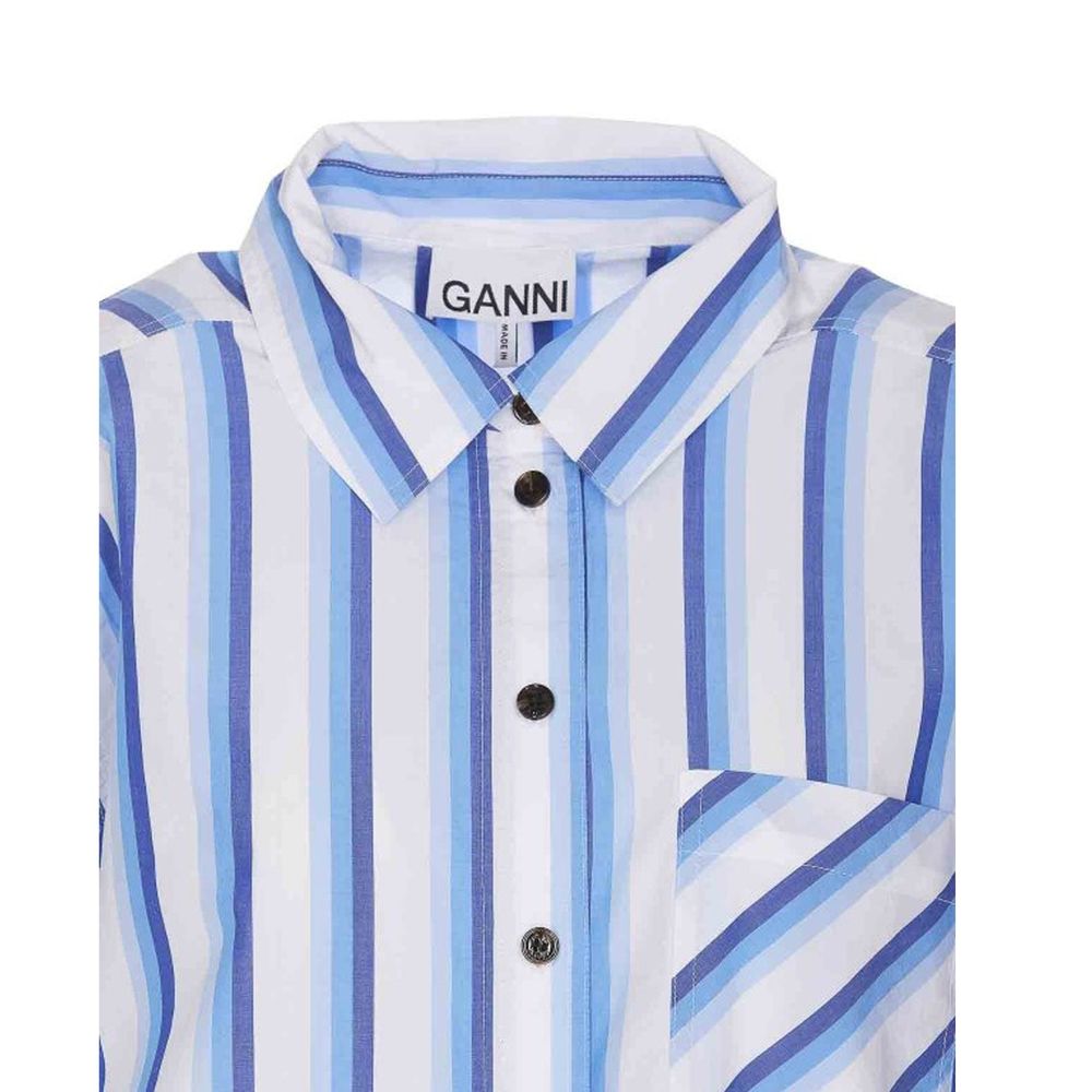Ganni Blue Cotton Shirt | Regal Royce