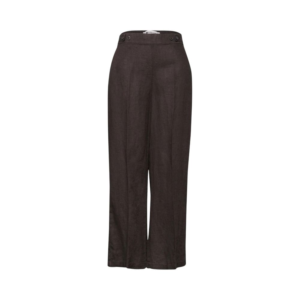 Street One Brown Linen Pants | Regal Royce