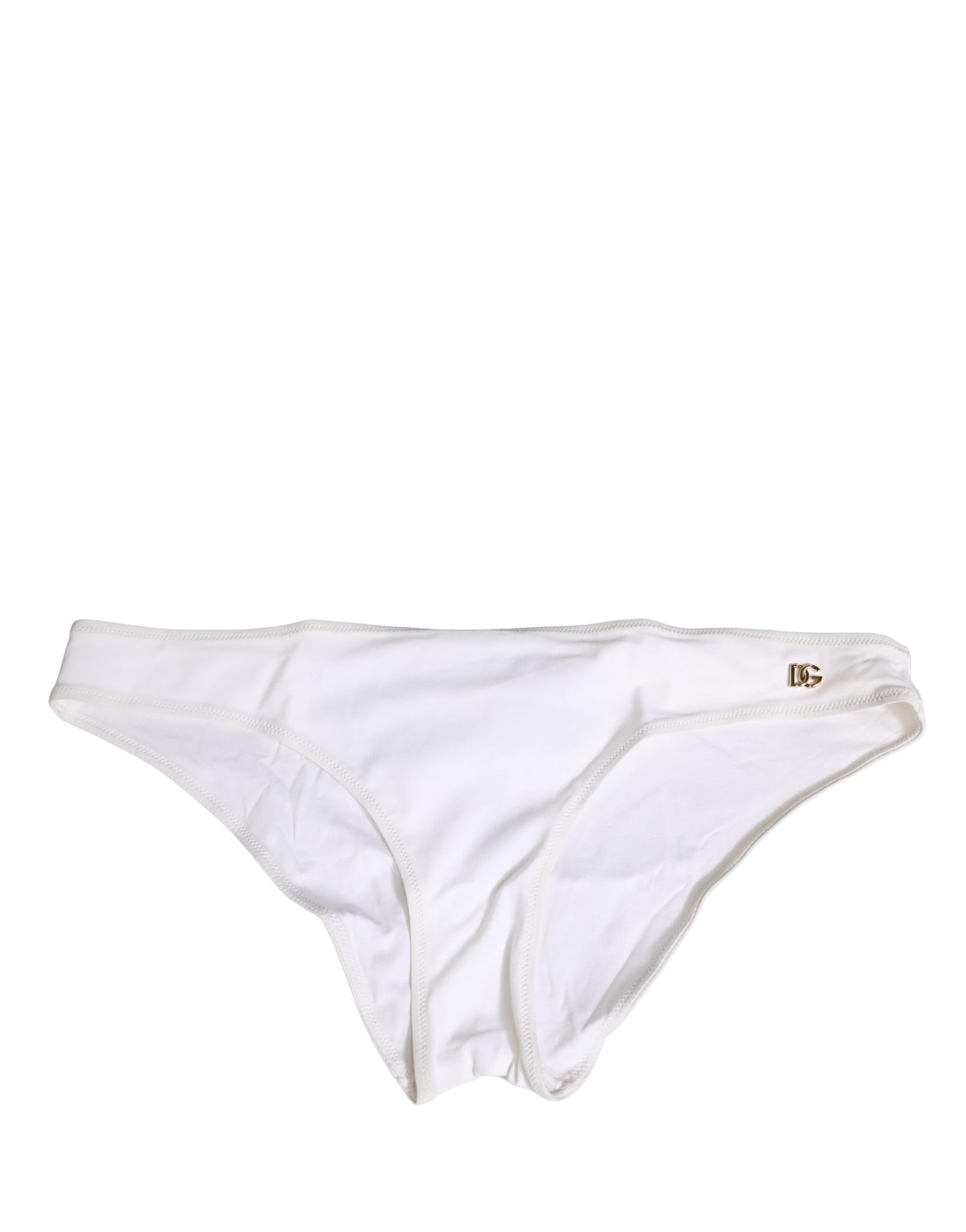 Dolce & Gabbana White DG Logo Plaque Bikini Bottom Underwear | Regal Royce