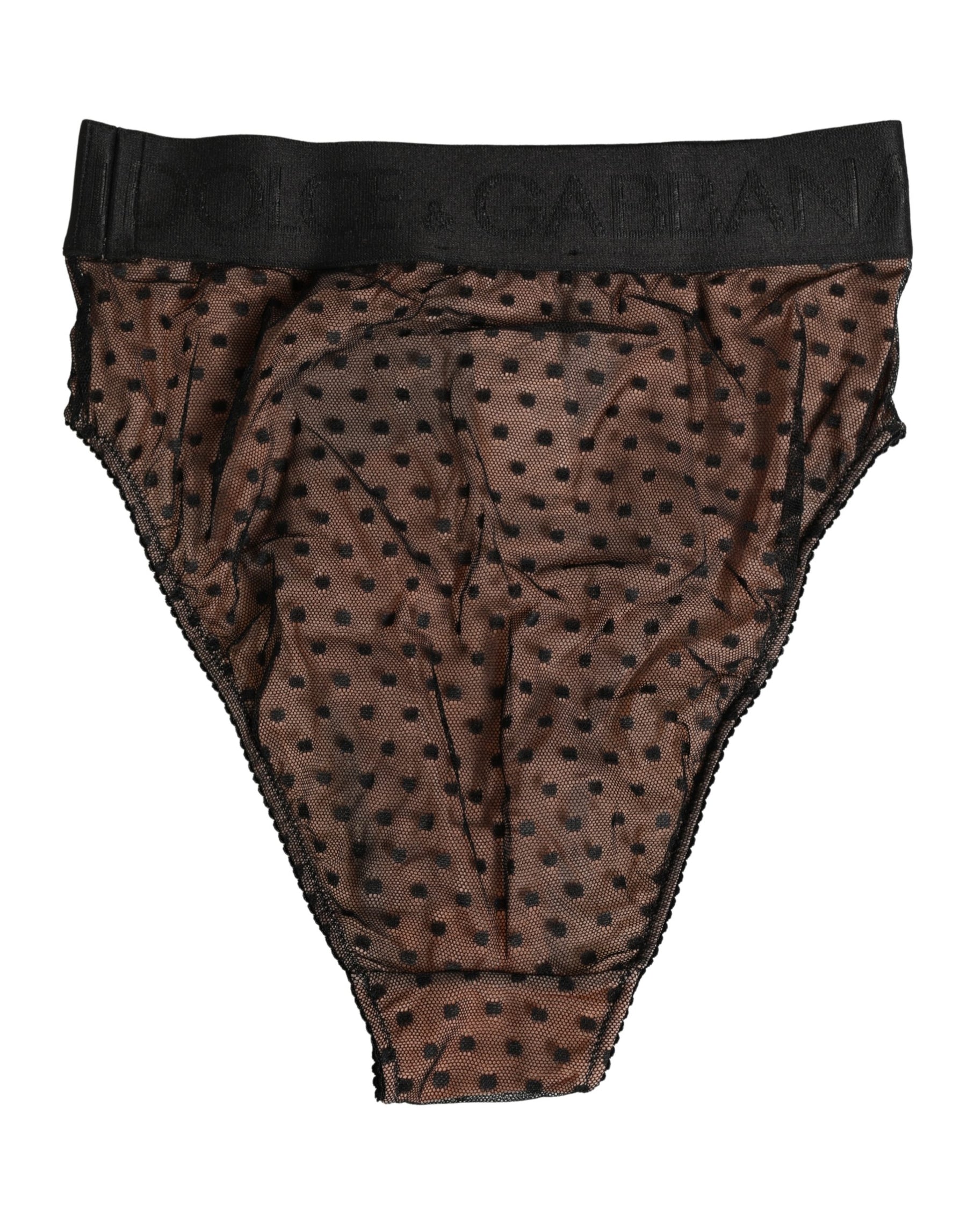Dolce & Gabbana Black Beige Polka Dot Butterfly Brief Underwear | Regal Royce