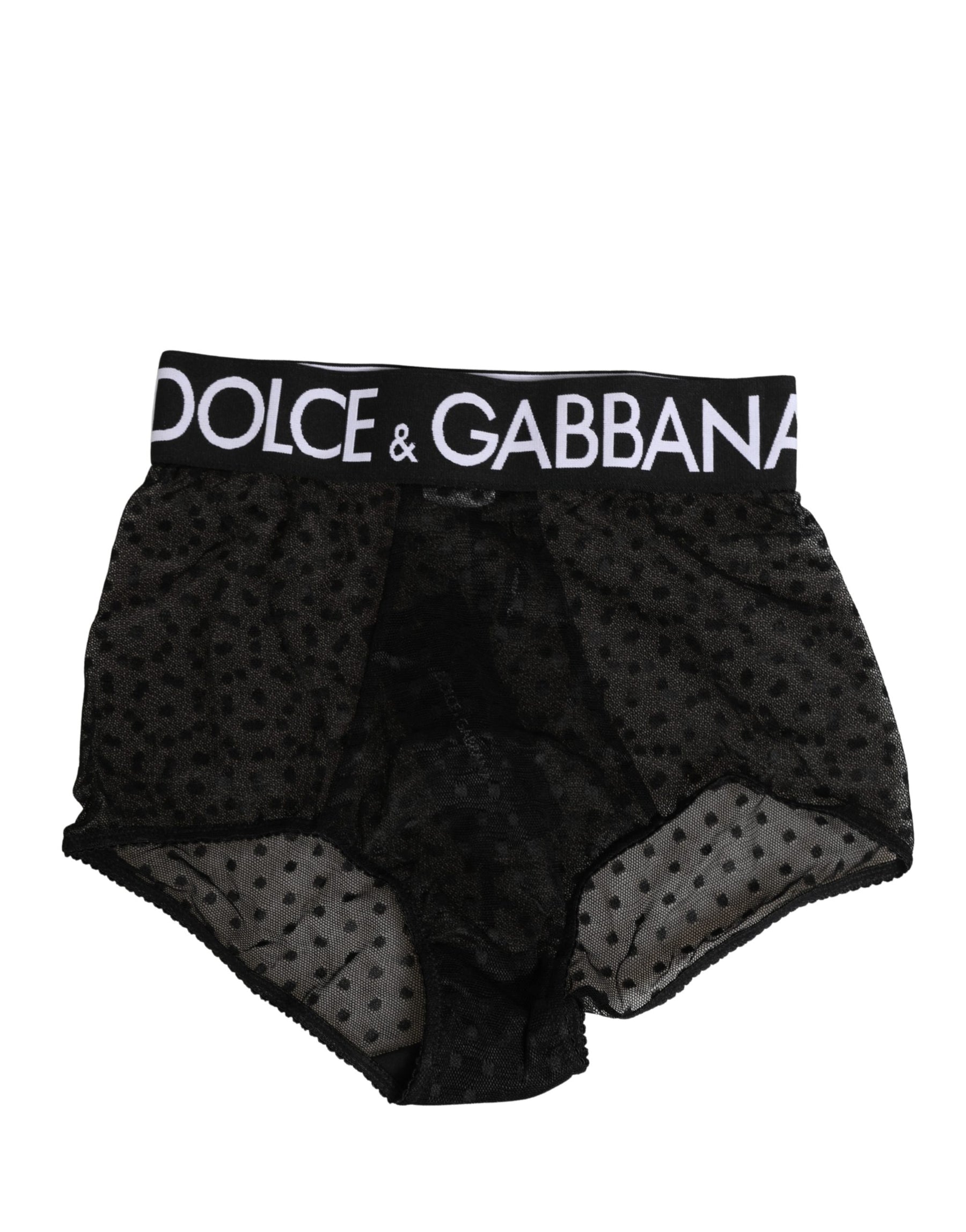 Dolce & Gabbana Black Logo Girdle High Waist Panty Underwear | Regal Royce