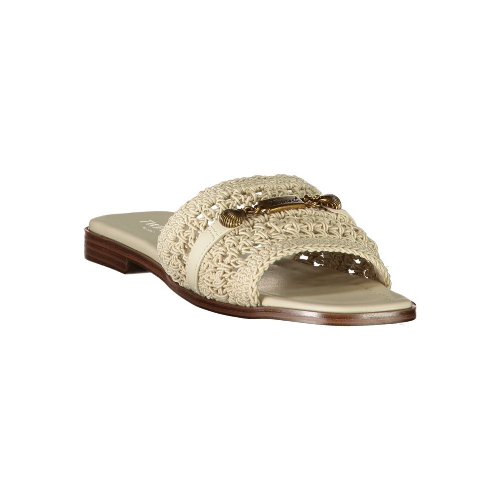 Twinset Beige Leather Women's Sandal | Regal Royce