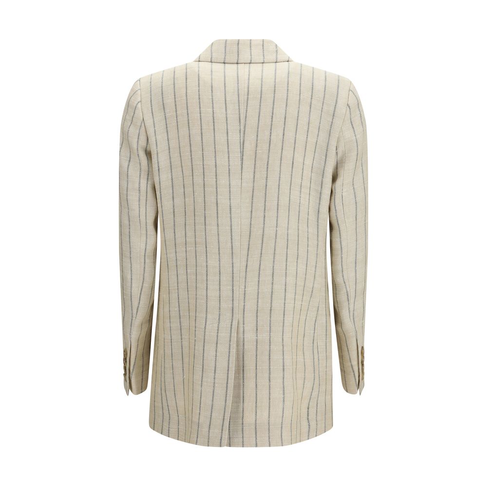 Blazé Milano Beige Linen Blazer | Regal Royce