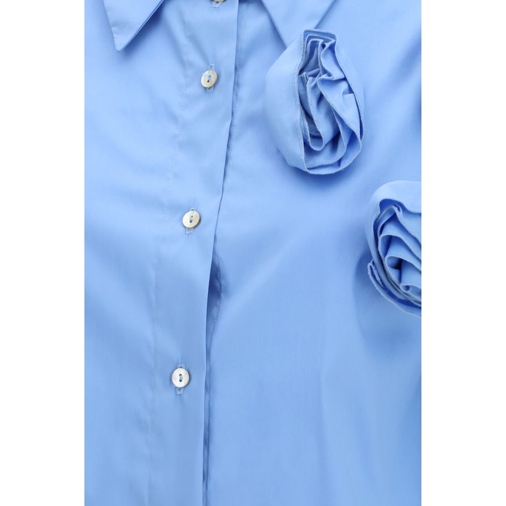 Ella Blue Cotton Pattern Shirt | Regal Royce