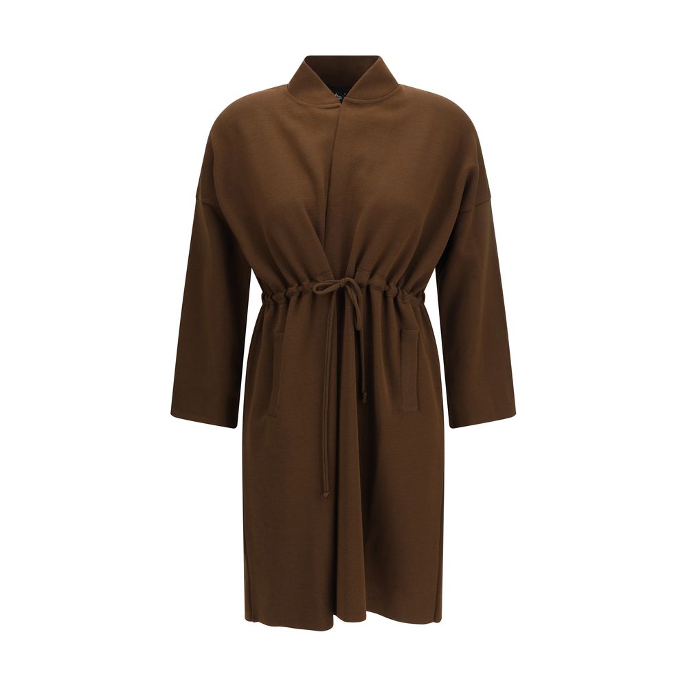 Ella Brown Viscose Coat | Regal Royce