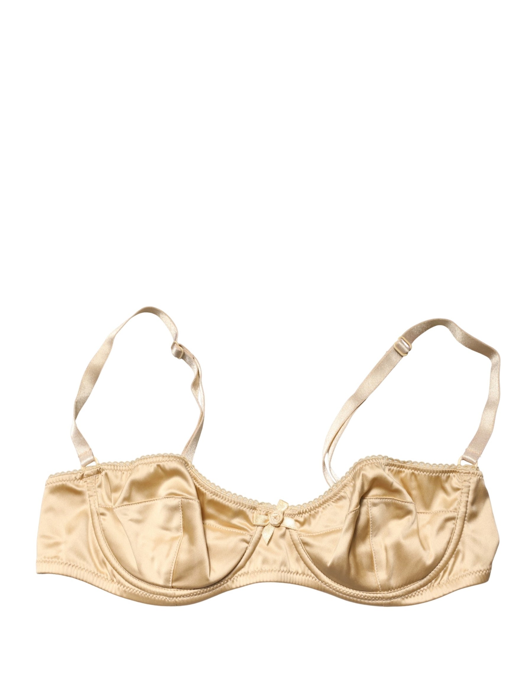 Dolce & Gabbana Beige Semi-Pad Underwire Balconette Bra Underwear | Regal Royce