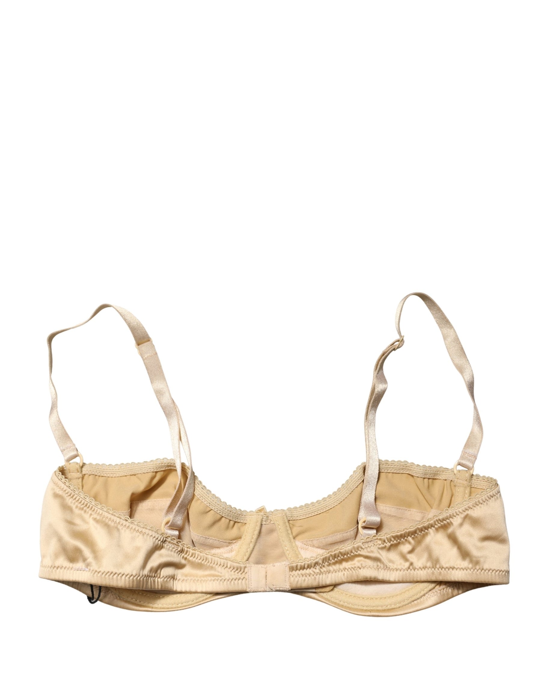 Dolce & Gabbana Beige Semi-Pad Underwire Balconette Bra Underwear | Regal Royce