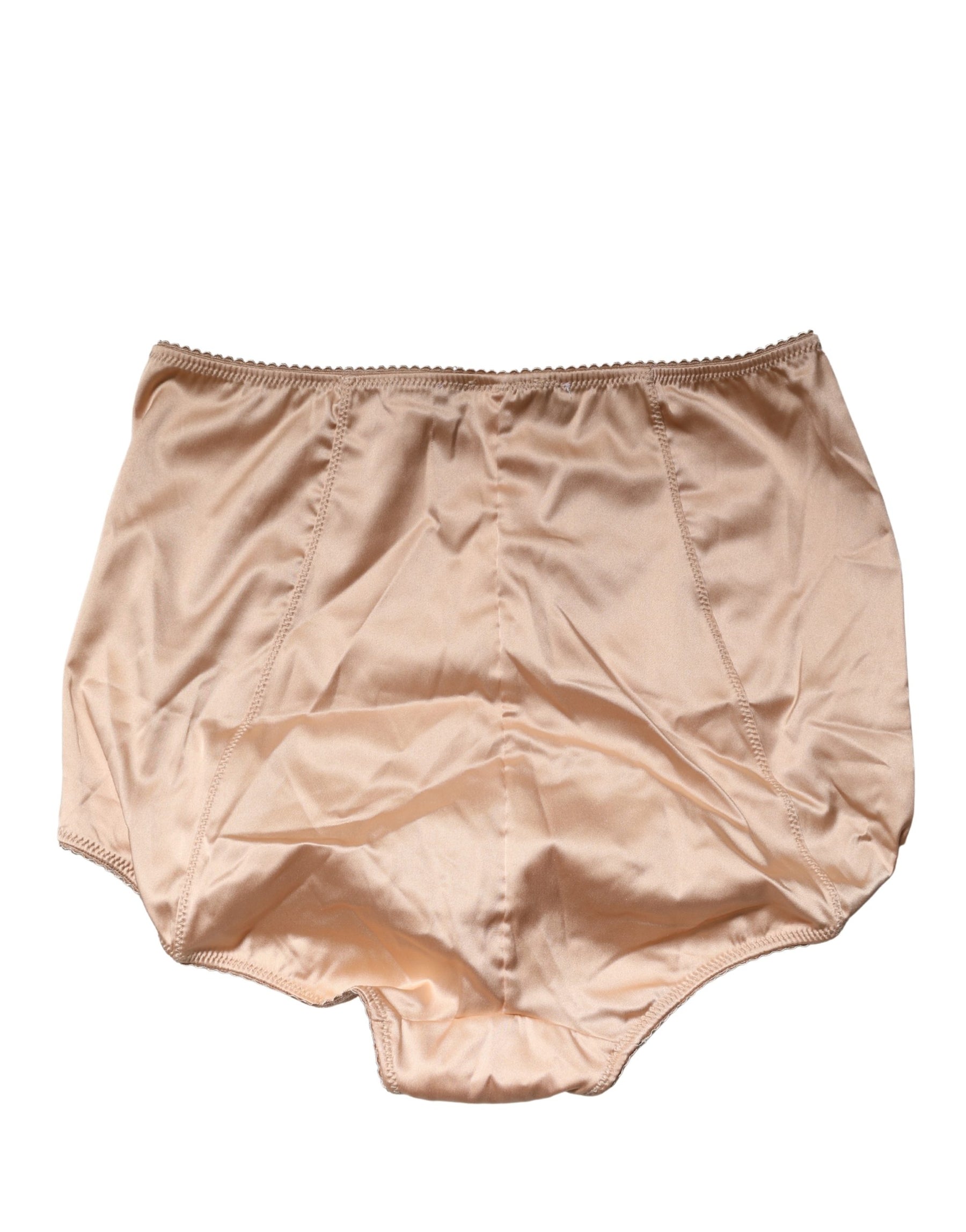 Dolce & Gabbana Beige Silk Blend High Waist Girdle Panty Underwear | Regal Royce