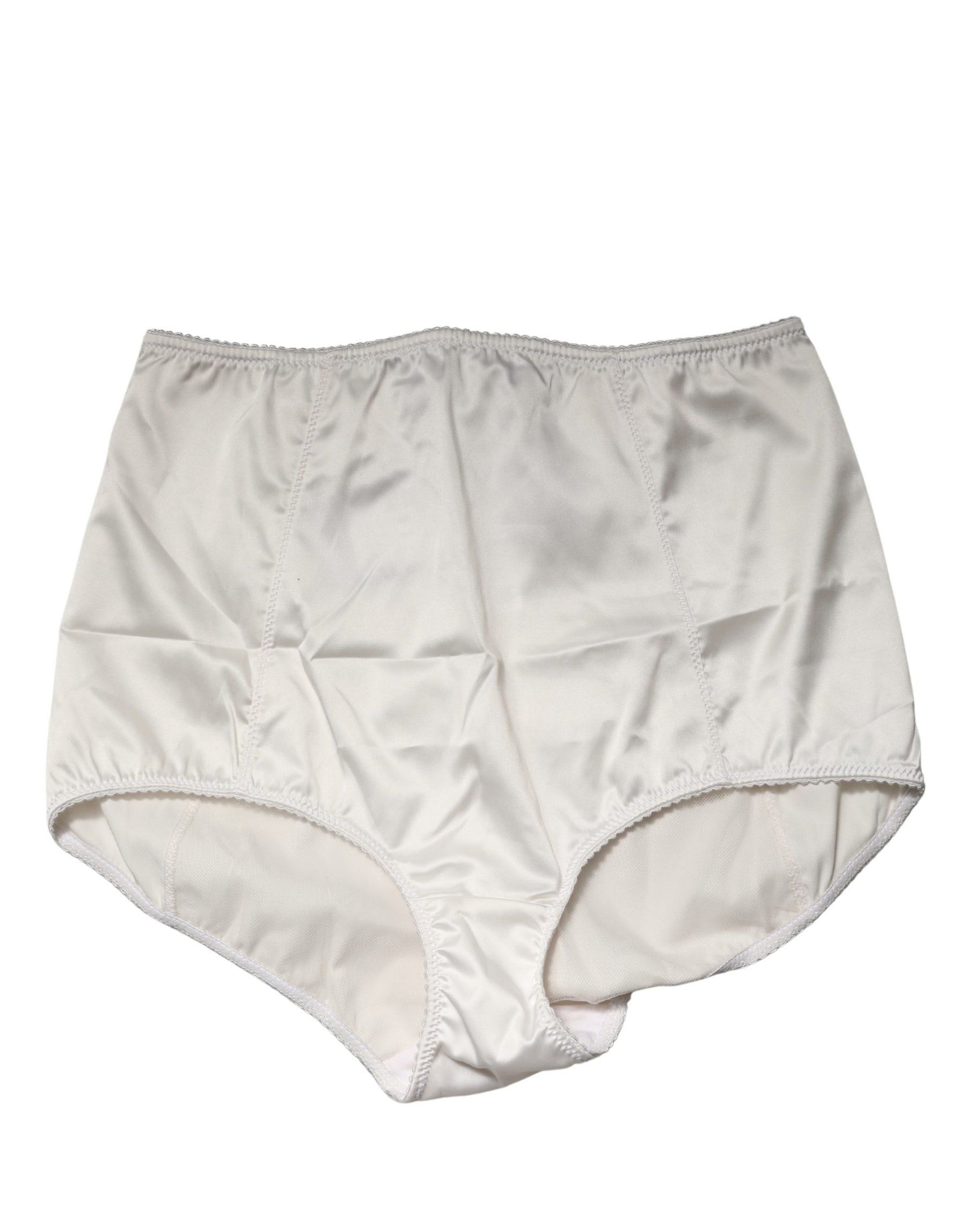 Dolce & Gabbana White Silk Blend High Waist Girdle Panty Underwear | Regal Royce