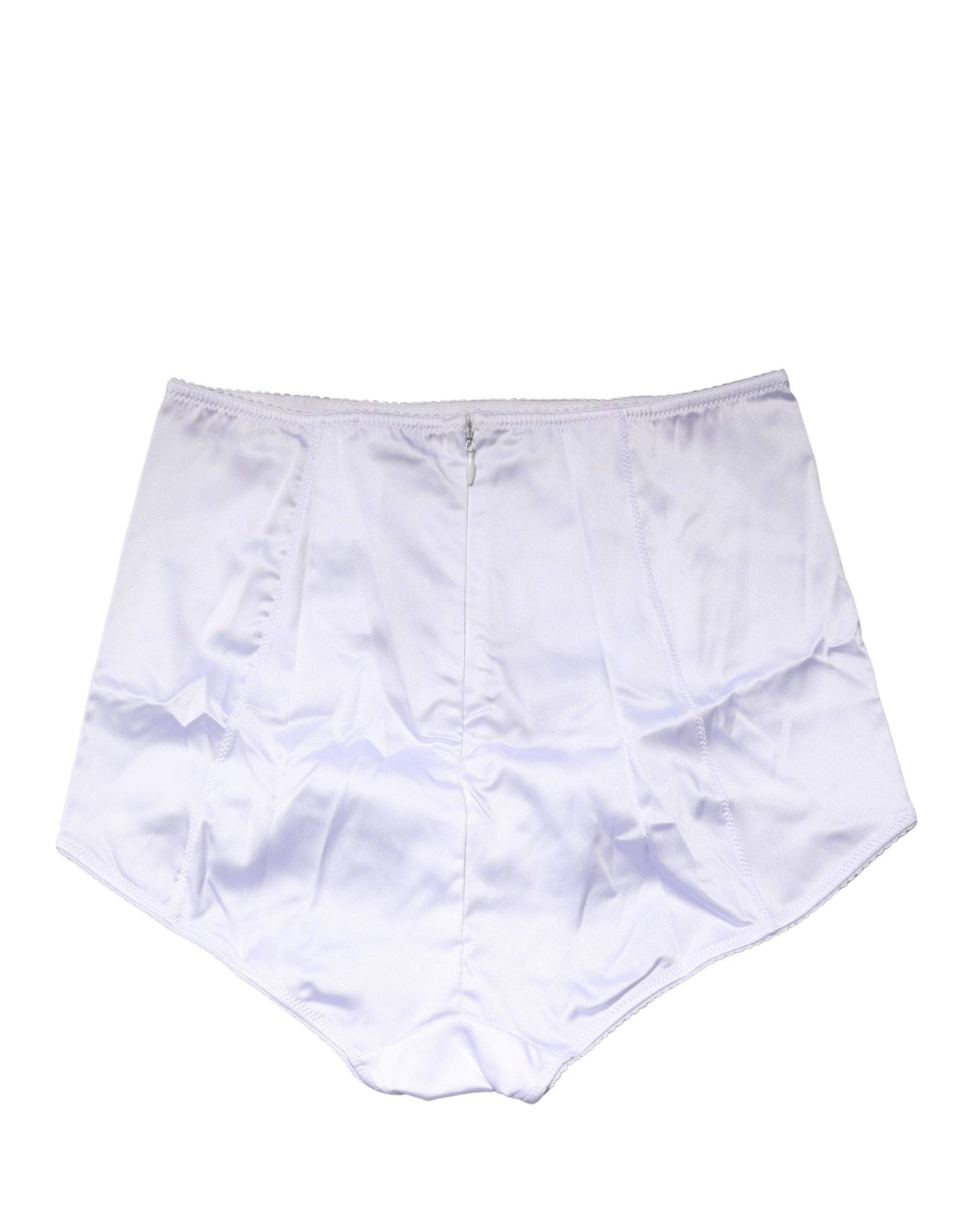 Dolce & Gabbana White Silk Blend High Waist Girdle Panty Underwear | Regal Royce