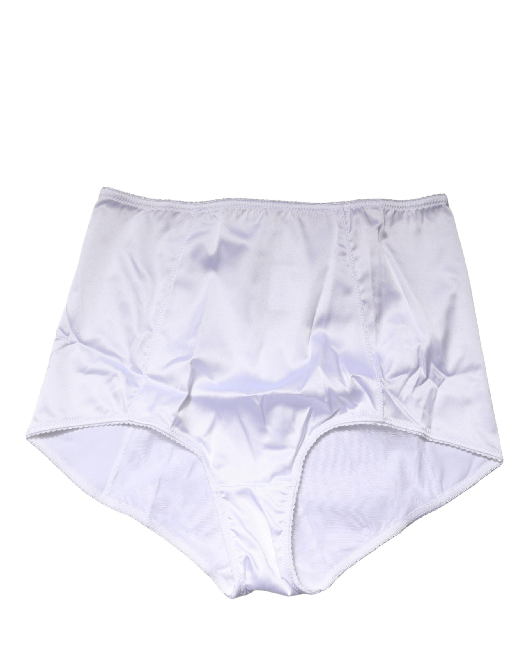 Dolce & Gabbana White Silk Blend High Waist Girdle Panty Underwear | Regal Royce