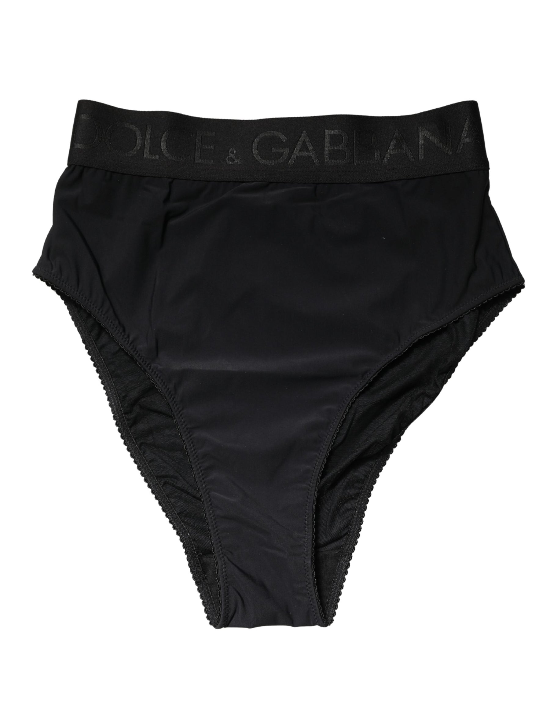 Dolce & Gabbana Black Logo Waistband High Brief Underwear | Regal Royce