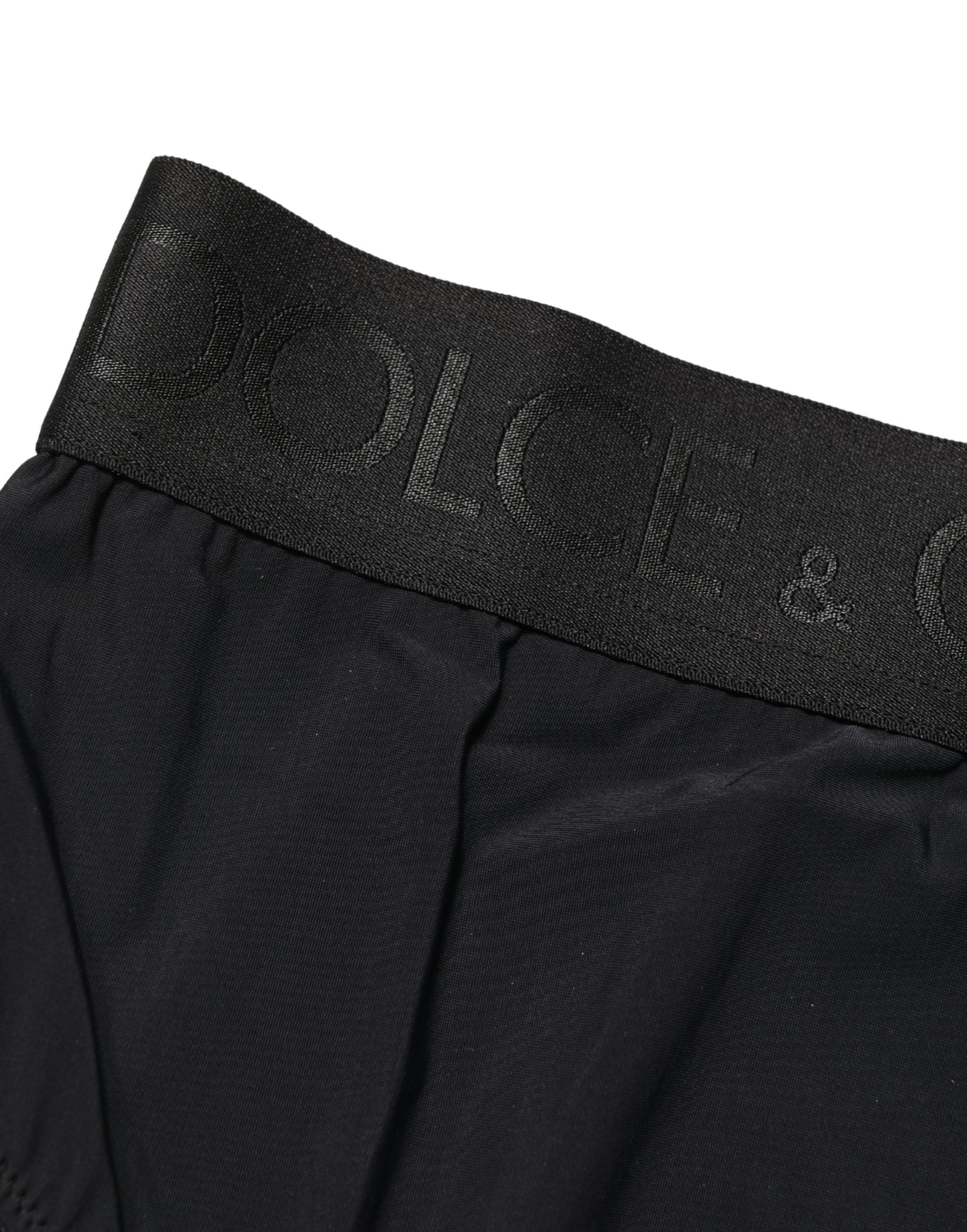 Dolce & Gabbana Black Logo Waistband High Brief Underwear | Regal Royce