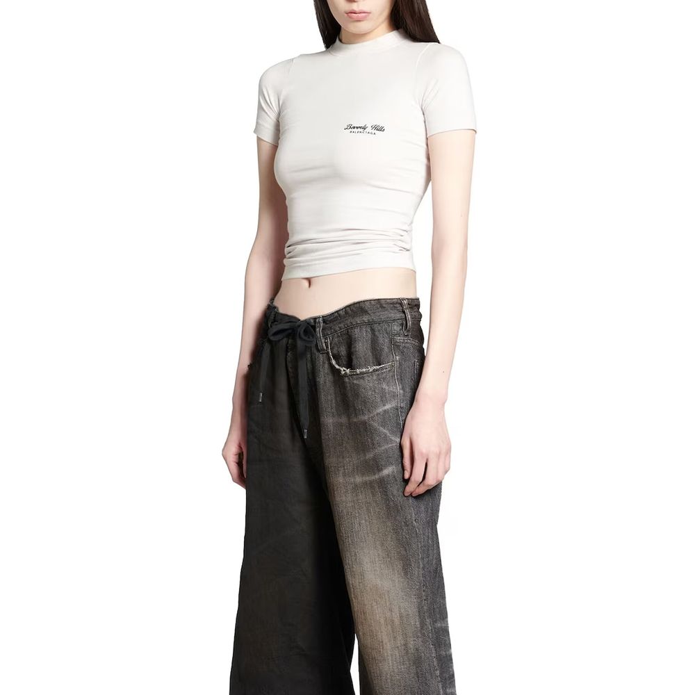 Balenciaga White Cotton T-Shirt | Regal Royce
