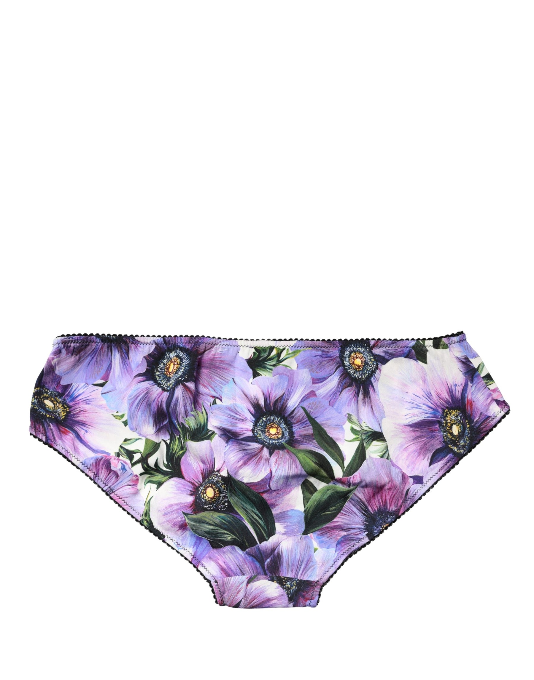 Dolce & Gabbana Multicolor Floral Mid Waist Brief Panty Underwear | Regal Royce
