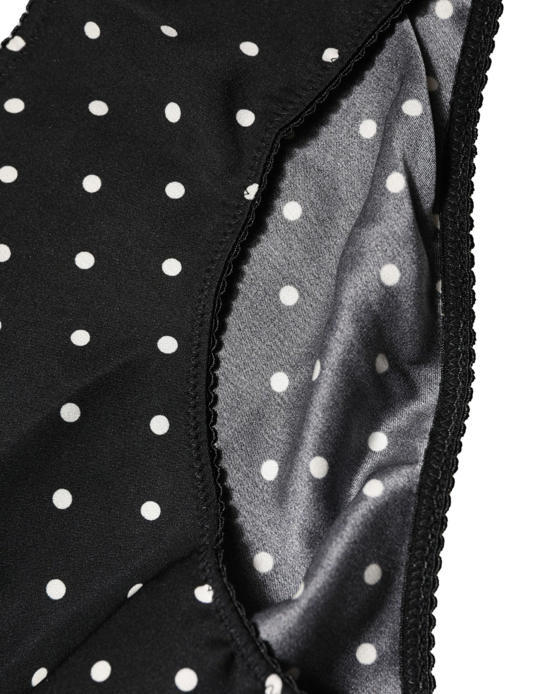 Dolce & Gabbana Black Polka Dots Mid Waist Brief Panty Underwear | Regal Royce