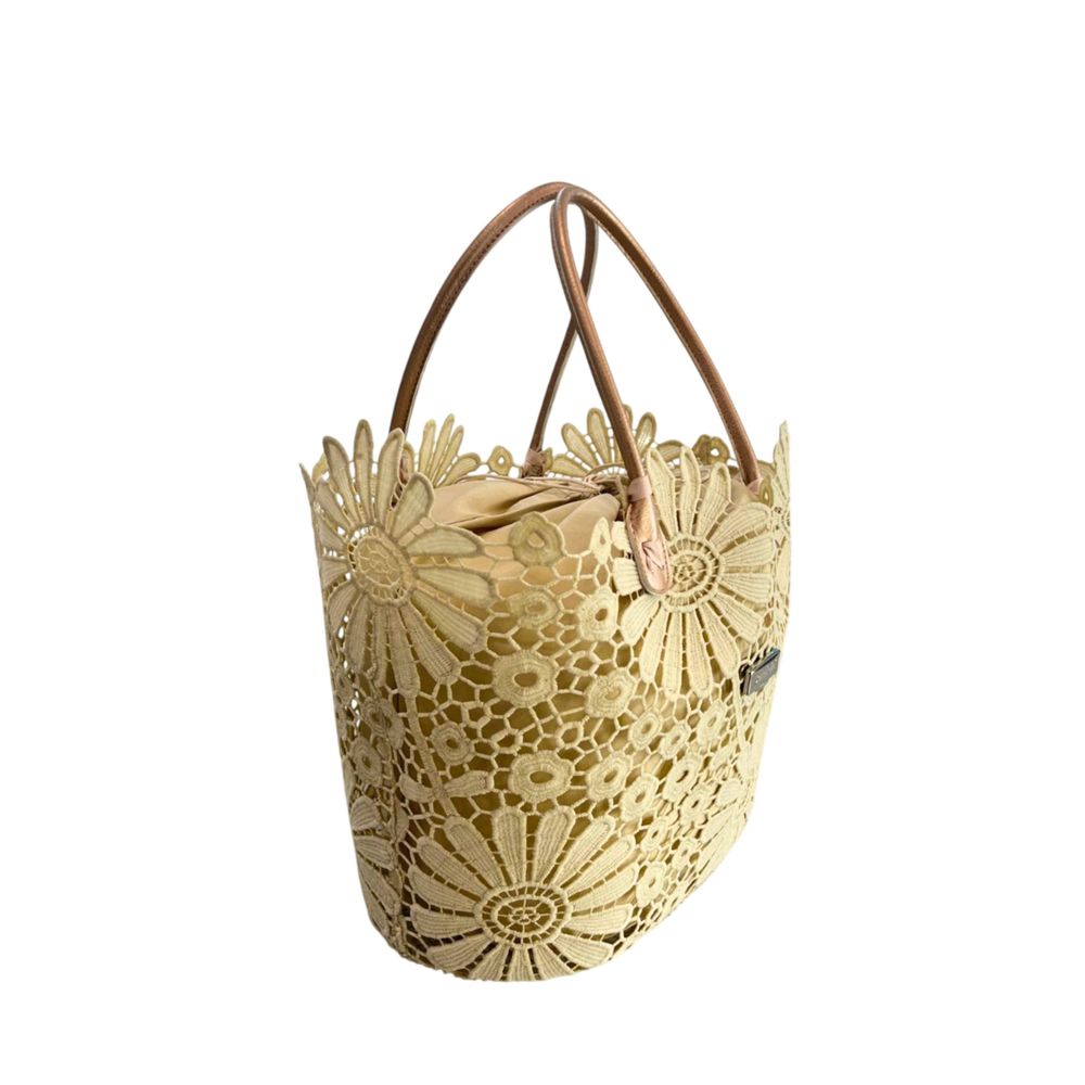 Baldinini Trend Beige PU Women Handbag | Regal Royce