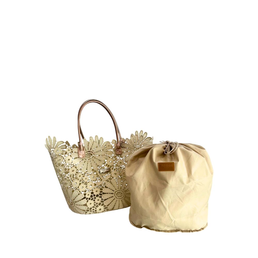Baldinini Trend Beige PU Women Handbag | Regal Royce